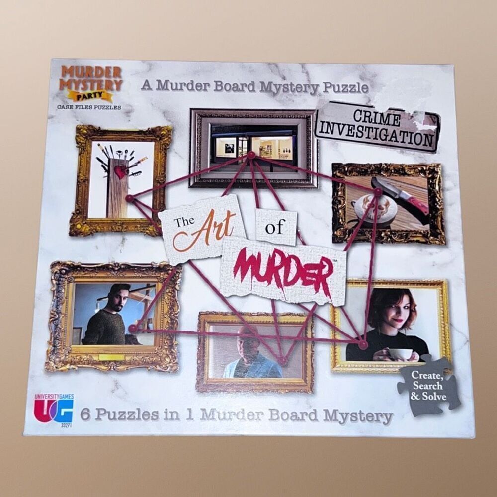 NEW Murder Mystery Party Case File Murder Board Puzzle The Art of Murder